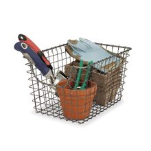Diversified Scoop Wire Basket Vintage-Inspired Steel Storage