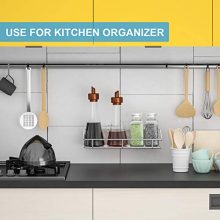 4-Pack Adhesive Shower Caddies – No Drilling, Stainless Steel Wall-Mounted Storage Organizers