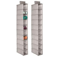 mDesign Soft Fabric Closet Organizer - Holds Shoes
