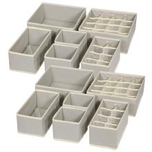 TENABORT 12 Pack Foldable Drawer Organizer Dividers