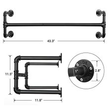 Wall-Mounted Clothes Rack Industrial Pipe Clothes Hanging Bar