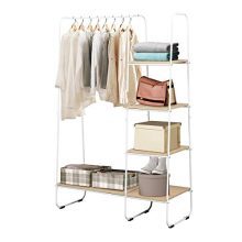 Tangkula Heavy Duty Metal Garment Rack