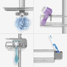 Shower Caddy, Stainless Steel and Anodized Aluminum
