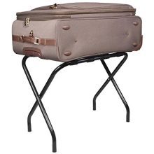 King's Brand Furniture-Black Metal Foldable Luggage