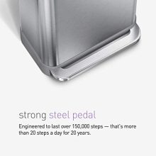 Hands-Free Kitchen Step Trash Can with Soft-Close
