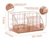 Rosework Rose Gold Desk Organizer for Women