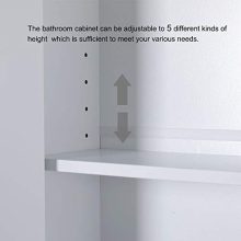 Wall Mounted Bathroom Cabinet with 2 Rimless Mirror Door