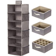 Shelf Hanging Closet Organizer Mesh Side Pockets