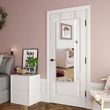 SONGMICS 47.2" H Full Screen Mirrored Jewelry Cabinet Armoire