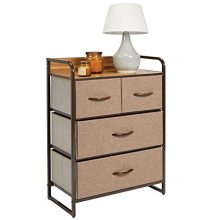 mDesign Dresser Storage Chest - Sturdy Metal Frame