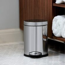 simplehuman Gallon Round Bathroom Step Trash Can