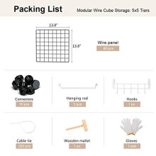 GEORGE&DANIS Wire Storage Shelf Cube Metal