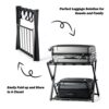 GOFLAME Folding Luggage Rack Metal Suitcase