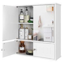 Medicine Cabinet with Doors and Adjustable Shelf