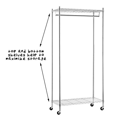 Heavy Duty Rolling Garment Rack