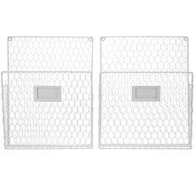 Organizer Basket Rack with Chalkboard Label Metal