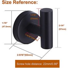 Nolimas Towel Coat Hook Matte Black Stainless Steel