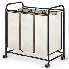 Liheya 3 Bag Laundry Sorter Cart, Laundry Hamper Sorter