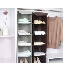 Hanging Shelves with 6 Side Pockets for Clothes Storage