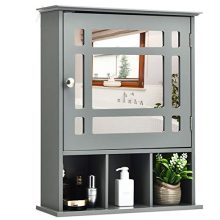 Bathroom Wall Mounted Storage Cabinet with Adjustable Shelf