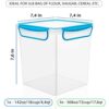 4 Large Airtight Food Storage Containers for Flour
