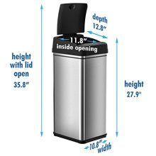 iTouchless 13 Gallon Automatic Touchless Sensor Kitchen Can