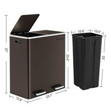 Metal Step Bin with Dual Compartments