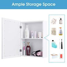 Mirror Medicine Cabinet W/Single Door and Inner Adjustable Shelf