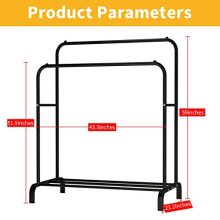 Double Rods Multi-functional Bedroom Clothing Rack