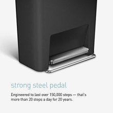 45 Liter Rectangular Kitchen Step Trash Can with Soft-Close Lid – Silent, Durable & Custom Fit Liners