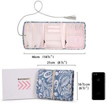 Foldable Floral Jewelry Roll Organizer Case