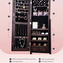 Jewelry Cabinet with Full-Length Mirror