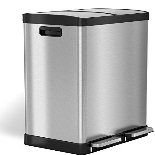 Dual Step Trash Can & Recycle 16 Gallon