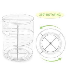 360° Rotating Makeup Organizer Carousel Vanity