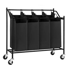 SONGMICS Cart Sorter Rolling Laundry Basket Hamper