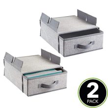 mDesign Soft Fabric Over Closet Shelving Hanging Storage Organizer