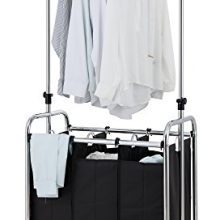 Finnhomy 3-Bag Rolling Laundry Sorter Cart