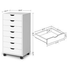 Wood Storage Dresser Cabinet with Wheels