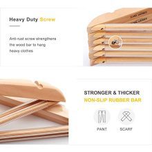 TOPIA HANGER Extra Strong Wooden Suit Hangers