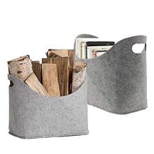 LIMEIDE Large Firewood Basket Storage, Felt Bag Shopping