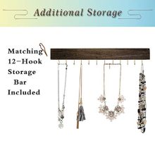 GLANT Rustic Wall Mounted Jewelry Organizer