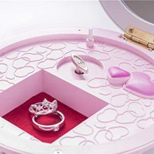 Pink Musical Mirror Jewelry Box Storage Case