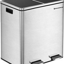 Garbage Bin with Plastic Inner Buckets 2 x 30L