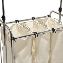 Laundry Hamper Sorter with Clothes Rack Bag Cart