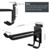 Wall Storage Rack with 4 Ski Strap Carrier