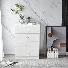 profurni Chest of Drawers Classic Tall Dresser 4 Drawer