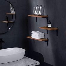 Ophanie Floating Shelves Wall Mounted, Rustic Wood Wall Storage Shelves