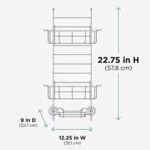 Zenna Home Rust-Resistant Over-The-Shower Door Caddy
