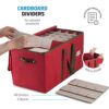 Large Christmas Ornament Storage Box with Dual Zipper Closure