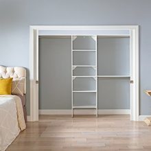 Closet Organizer with Shelves, 25-Inch-Pure White